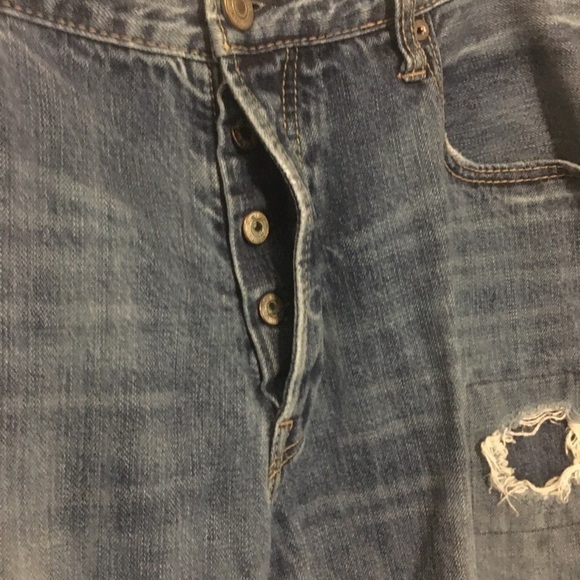 Men’s American Eagle distressed jeans size 36/30. Button fly, 5 pocket style. - Picture 6 of 6